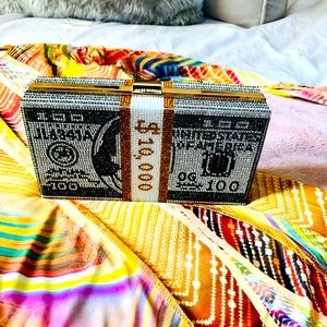 Swarovski stone shoulder bag.